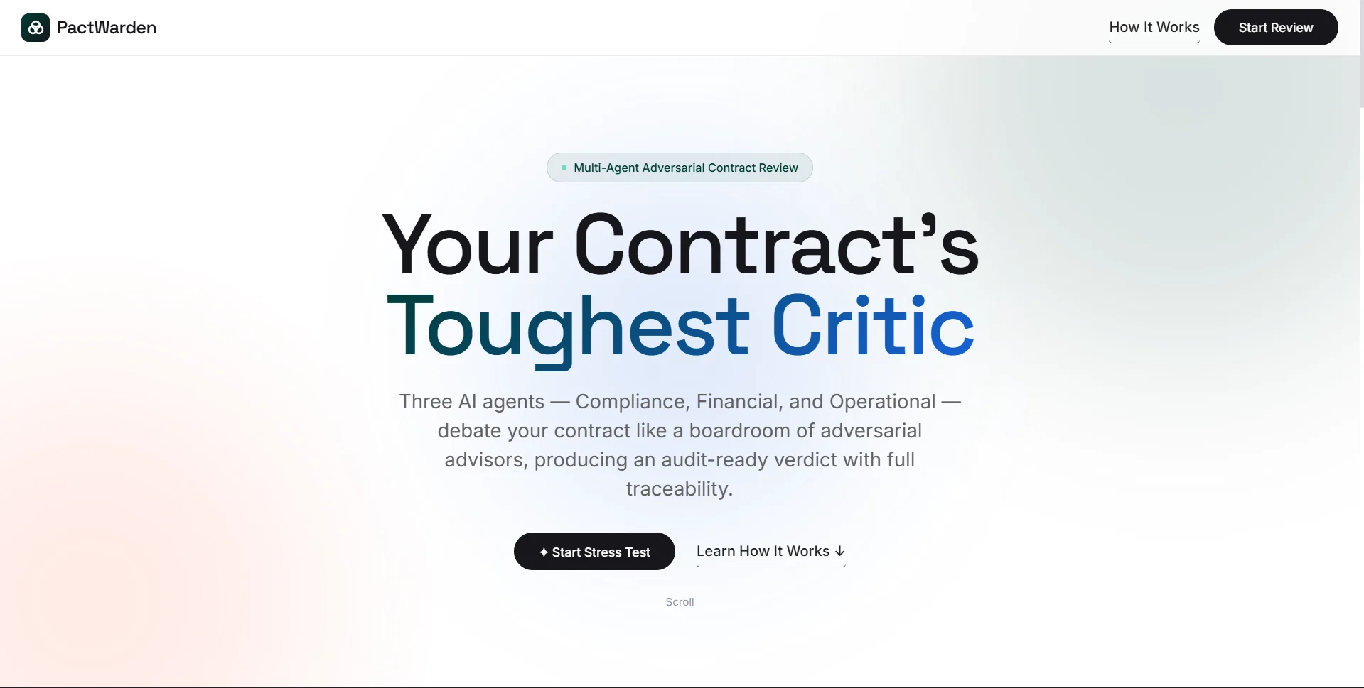 PactWarden — Smart Contract Risk Audit & Stress-Test Platform